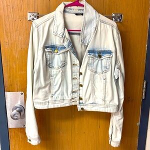 Denim jacket light short size M